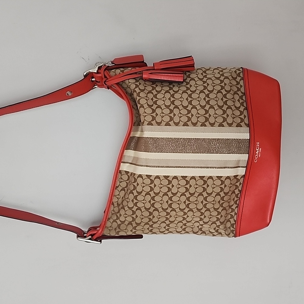 Coach Womens Multicolor Signature Print Adjustable Strap